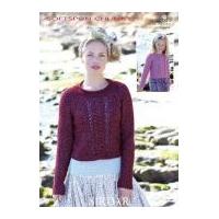 Sirdar Ladies & Girls Sweaters Softspun Knitting Pattern 9639 Chunky