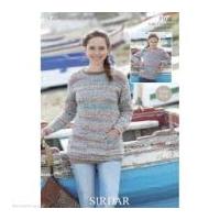 Sirdar Ladies & Girls Sweaters Knitting Pattern 7104 Chunky