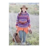 Sirdar Ladies Sweater Knitting Pattern 7107 Super Chunky