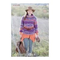 sirdar ladies sweater knitting pattern 7107 super chunky