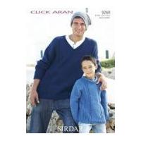 sirdar mens boys sweaters knitting pattern 9260 aran