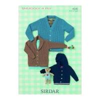 sirdar baby cardigans knitting pattern 4640 4 ply