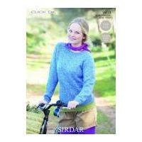 Sirdar Ladies Sweater Click Knitting Pattern 9859 DK