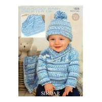 Sirdar Baby Sweater, Hat & Blanket Baby Crofter Knitting Pattern 1926 DK