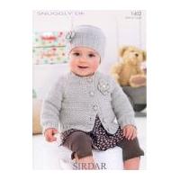 Sirdar Baby Raglan Cardigan & Hat Knitting Pattern 1402 DK