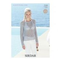 Sirdar Ladies Top Cotton Crochet Pattern 7239 DK