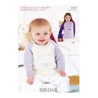 Sirdar Baby Picture Sweaters Knitting Pattern 4587 DK