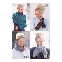 Sirdar Ladies Accessories Bouffle Knitting Pattern 7387 Chunky