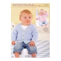 Sirdar Baby Cardigans Peekaboo Knitting Pattern 4543 DK