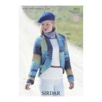 Sirdar Ladies Jacket Montana Knitting Pattern 9850 DK