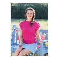 Sirdar Ladies Tops Wash 'n' Wear Knitting Pattern 7038 DK