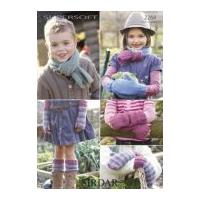 Sirdar Childrens Scarves, Mittens & Accessories Supersoft Knitting Pattern 2264 Aran