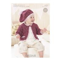 sirdar baby jacket beret tiny tots knitting pattern 1424 dk