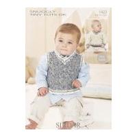 Sirdar Baby Sweater & Tank Top Tiny Tots Knitting Pattern 1423 DK