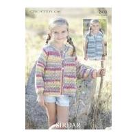 Sirdar Girls Cardigans Crofter Knitting Pattern 2403 DK