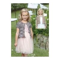 Sirdar Girls Cardigans Firefly Knitting Pattern 2417