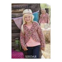 sirdar girls cardigans knitting pattern 2312 super chunky