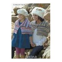 sirdar ladies girls capes knitting pattern 2343 chunky