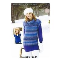 sirdar ladies girls tops knitting pattern 9215 chunky