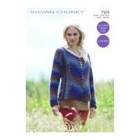 Sirdar Ladies Sweater Sylvan Crochet Pattern 7509 Chunky