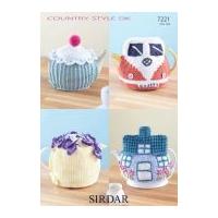 Sirdar Home Novelty Tea Cosies Country Style Knitting Pattern 7221 DK