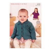 Sirdar Baby Cardigans Knitting Pattern 4578 4 Ply