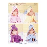 Sirdar Baby Novelty Animal Blankets Knitting Pattern 4541 DK