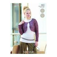 Sirdar Ladies Bolero Firefly Knitting Pattern 9833