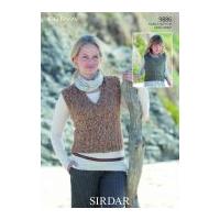 sirdar ladies girls tank tops freya knitting pattern 9886 chunky