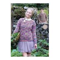 sirdar ladies mens sweaters knitting pattern 9715 chunky