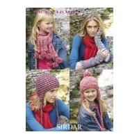 Sirdar Ladies & Girls Hats, Scarves & Wrist Warmers Click Knitting Pattern 9229 Chunky