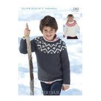 Sirdar Childrens Fair Isle Sweaters Supersoft Knitting Pattern 2362 Aran