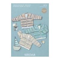 Sirdar Baby Cardigans Baby Crofter Knitting Pattern 4618 4 Ply