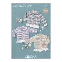 Sirdar Baby Cardigans Baby Crofter Knitting Pattern 4619 4 Ply