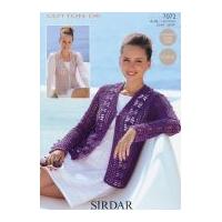 Sirdar Ladies Cardigan & Waistcoat Cotton Crochet Pattern 7072 DK
