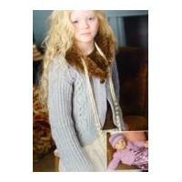 Sirdar Baby & Girls Cardigan & Hat Knitting Pattern 2221 DK