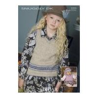 sirdar baby girls tank top hat knitting pattern 2223 dk