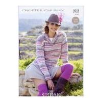 sirdar ladies sweater knitting pattern 9208 chunky