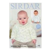Sirdar Baby Sweaters Snowflake Knitting Pattern 4696 Chunky