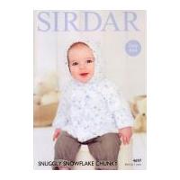 Sirdar Baby Jacket Snowflake Knitting Pattern 4697 Chunky
