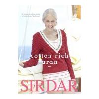 Sirdar Knitting Pattern Book Cotton Rich 481 Aran