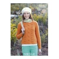 Sirdar Ladies Raglan Sweater Country Style Knitting Pattern 9615 DK