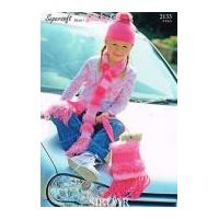 Sirdar Girls Hat, Scarf & Bag Knitting Pattern 2133 DK, Aran