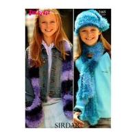 Sirdar Girls Hats & Scarves Knitting Pattern 2165 DK