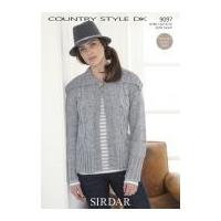 Sirdar Ladies Jacket Knitting Pattern 9097 DK