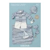 Sirdar Baby Coat, Hat, Booties & Blanket Baby Crofter Knitting Pattern 4617 4 Ply