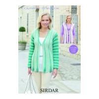 Sirdar Ladies Waistcoat & Cardigan Country Style Knitting Pattern 7756 DK