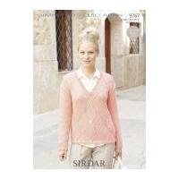 sirdar ladies sweater knitting pattern 9767 aran