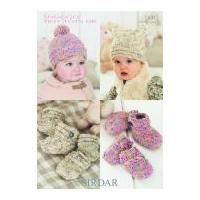 Sirdar Baby Booties, Hats & Mittens Tiny Tots Knitting Pattern 1491 DK