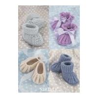 Sirdar Baby Booties & Shoes Knitting Pattern 1487 4 Ply